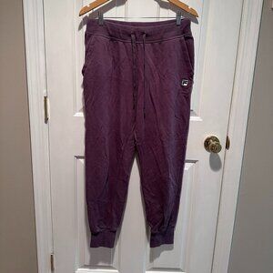 FILA Women's Purple/Plum Joggers with Back Pocket - Size Large